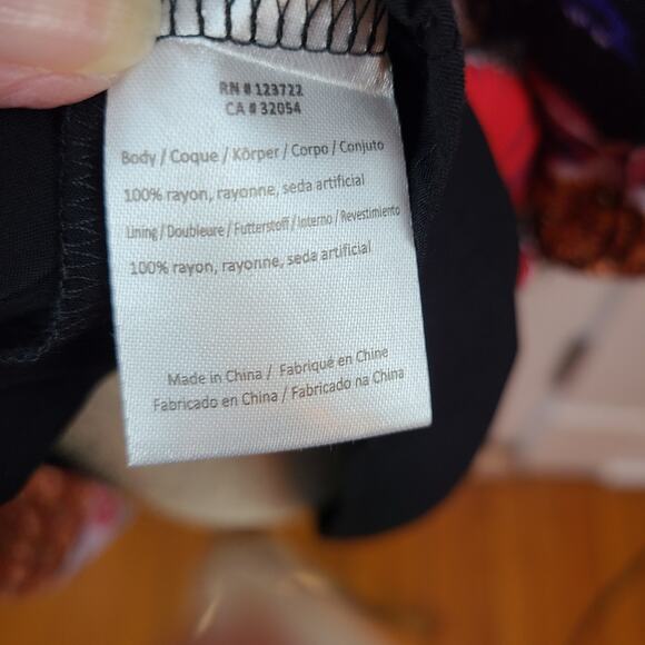 One September multicolor patchwork print boho lace up dress size Small - Picture 5 of 6